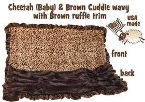 Luxurious Plush Pet Blanket - Brown Cheetah